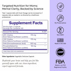 VitaminIQ Mommy Brain Postnatal Supplement (60 Capsules) for Cognitive Health, Mood, Energy with GPC and CDP Choline, Phosphatidylserine, Omega-3 DHA