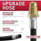 YESWELDER Welding Gas Flowmeter with Gas Hose, Leak-Proof Argon CO2