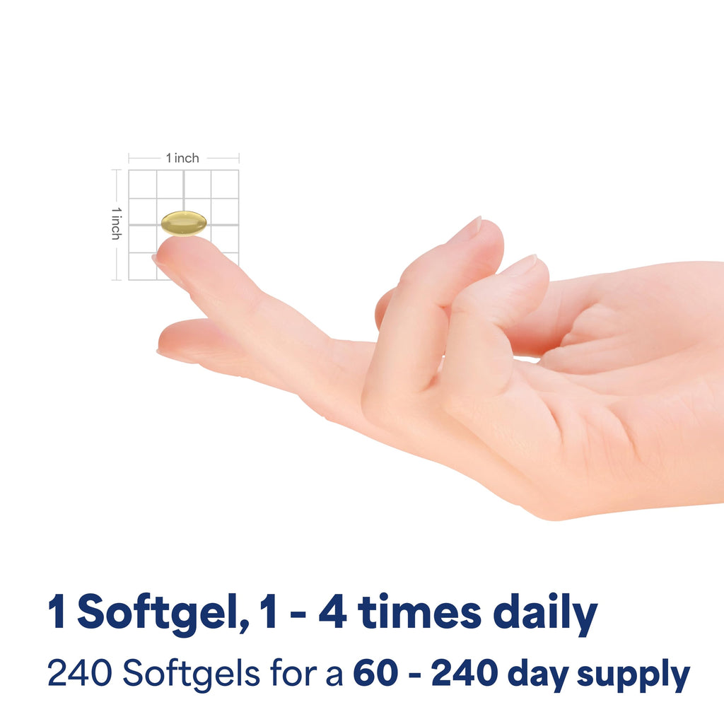 Puritan's Pride Coenzyme CoQ10 100mg, Dietary Supplement for Heart Health, Blood Pressure, Oral Gum Health, and Healthy Aging Support, 60 Day Supply, 240 Rapid Release Softgels