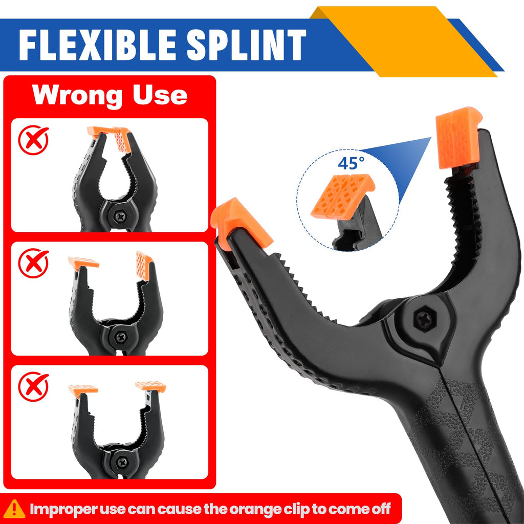 10 Pack 6 inch Plastic Spring Clamps, Black Heavy Duty Clips, Backdrop Clips, Plastic Clamps for Crafts, Backdrop Stand, Woodworking, Photography