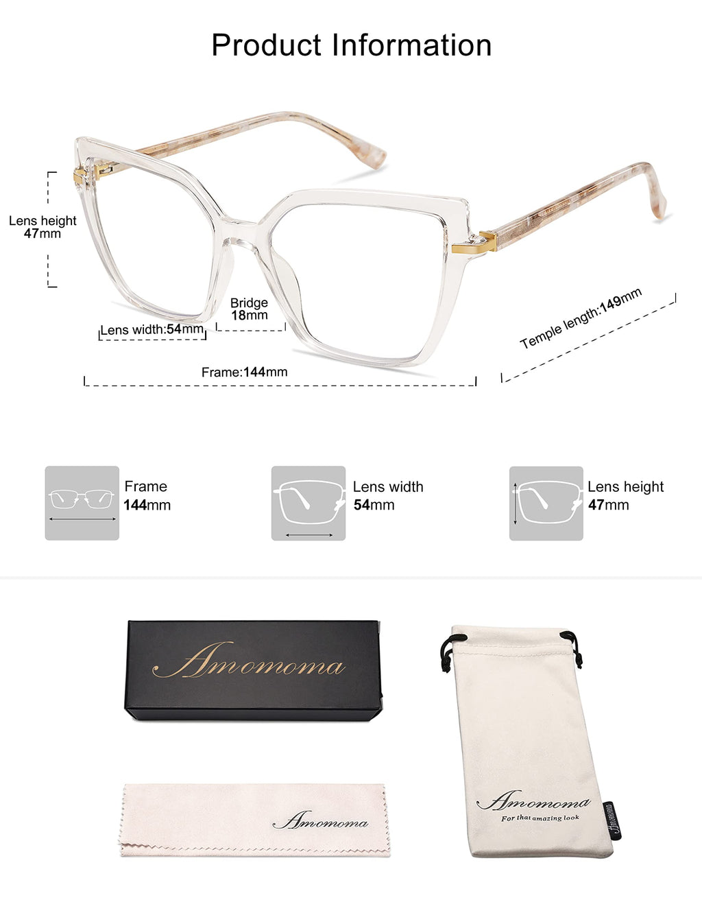 AMOMOMA 2PACK Trendy Square Blue Light Blocking Reading Glasses for Women Women's Readers Spring Hinge AM6082 C1+C2 2.0 x