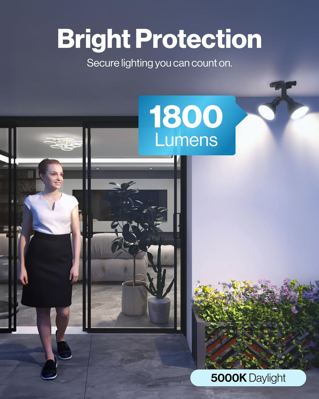 Sunco Outdoor Flood Light Bulbs, PAR38 LED Flood Lights Waterproof, 1800 LM, 15W (150W Equivalent), 5000K Daylight, Dimmable, E26 Base, Wet Rated, for Porch Landscape Driveway Garage Yard, UL 2 Pack.