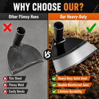 VANZACK 9.25in Heavy Duty Steel Garden Hoe Head, Hoe Garden Tool for Garden