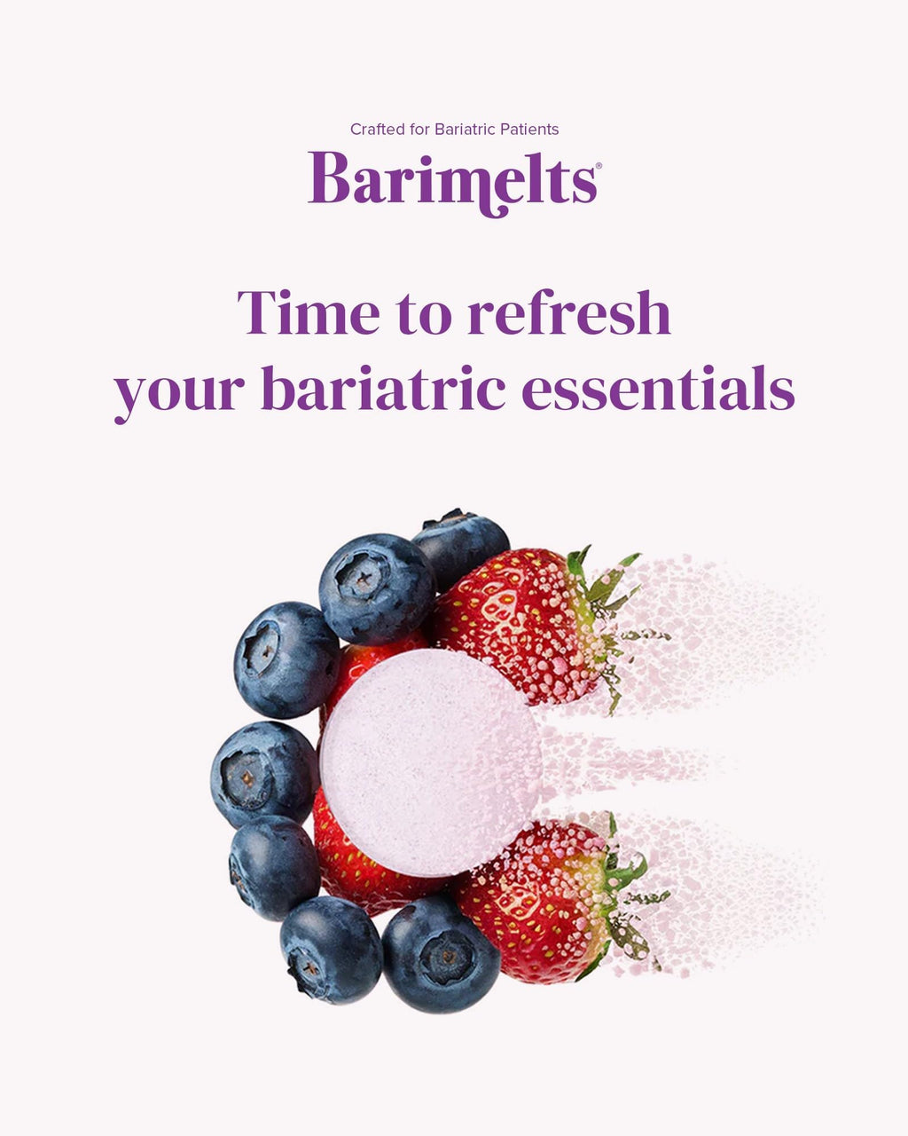 BariMelts Multivitamin, 60 Fast-Dissolving Tablets (1-Month Supply), Sugar-Free Bariatric Multivitamin for Women, Natural Fruit Flavor
