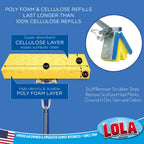 LOLA Cellulose SqueezeMatic Butterfly Sponge Mop Refill, 9", 12 Pack, Floor Cleaning, Comparable w/Quickie Type S Sponge Mop Refill