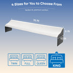 King Size Bed Wedge Pillow Headboard, Pillow Wedge for Headboard Gap(0-8"), Mattress Gap Filler Wedge, Stop Items Falling and Get Quality Sleep,Ergonomic Design, Non-Slip, Breathable(76"X10"X6")