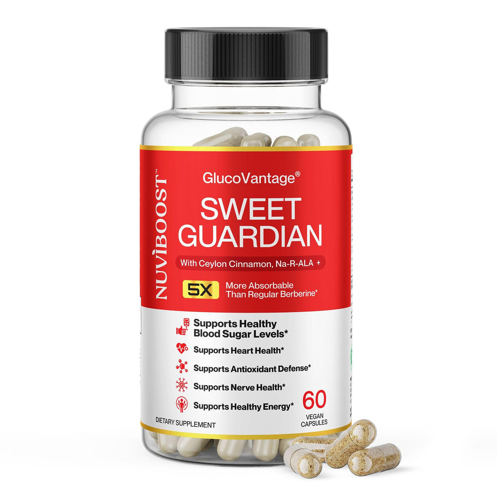 NUVIBOOST Super Dihydroberberine (GlucoVantage®) 200mg with Ceylon Cinnamon, Alpha Lipoic Acid, Selenium, Gymnema Sylvestre, Benfotiamine and Others for Overall Immunity.