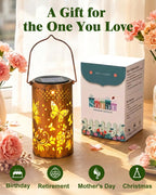 DIBIEECN Butterfly Solar Lanterns Outdoor Waterproof, Gifts for Women