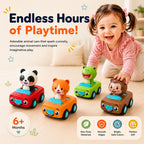stargo Press to Go Car Toys, Montessori Toys for 1 Year Old Boy Gifts