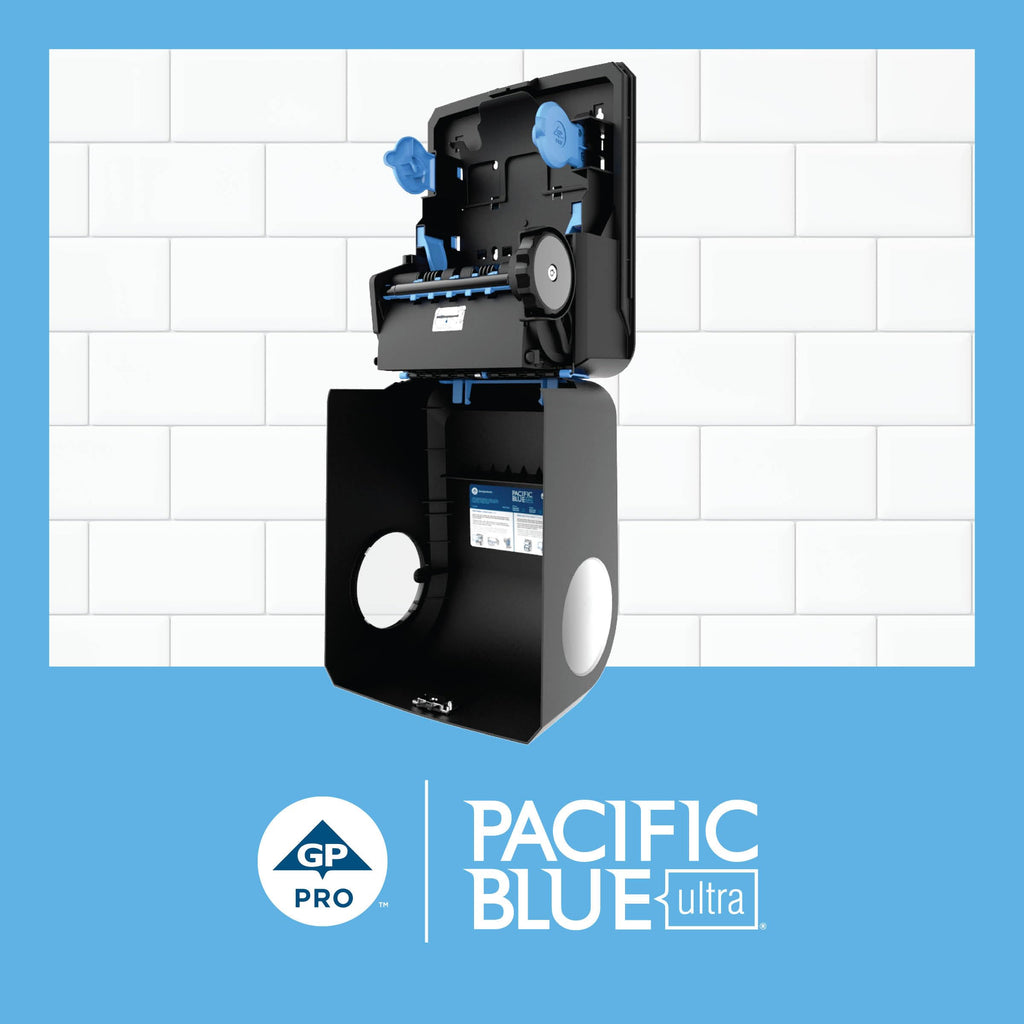 Pacific Blue Ultra 8" High-Capacity Mechanical Paper Towel Dispenser by GP PRO (Georgia-Pacific), Black, 59589, 12.9" W x 9" D x 16" H, 1 Dispenser
