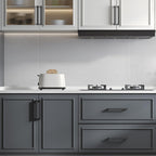 Goldenwarm 35 Pack 5 Inch Black Cabinet Handles Matte Black Drawer Pulls Stainless Steel Cabinets Hardware Square Bar Modern for Kitchen Bathroom Cupboard