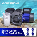 Aquastrong In/Above Ground Pool Pump High Flow Self Primming Swimming Pool Pump,