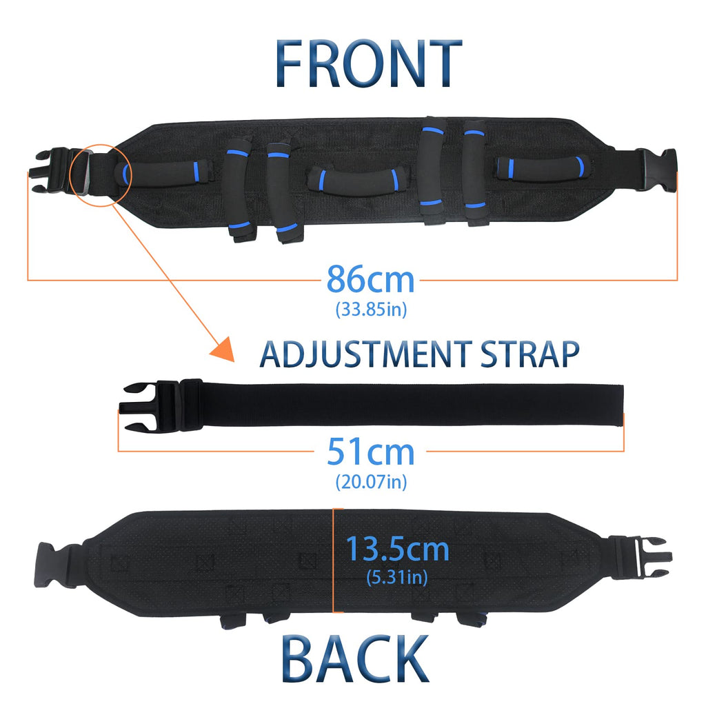 Gait Belt, Gait Belts for Seniors, Gate Belts Medical for Elderly, Gait Belt with 7 Handles, Patient Transfer Belt Quick Release Buckle, Medical Lift Strap Nursing Safety Belt for Physical Therapy