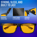 IBOANN Metal & Carbon Eyewear Frame Blue Light Blocking Glasses Men for Computer, Gaming, Night Driving Glasses for Man