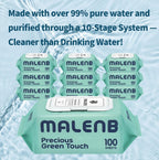 Sensitive Baby Wipes, Plenty of 10-Stage Purified Clear Water, Naturally Derived Ingredients, Unscented, Hypoallergenic, Korean Standard, 10 Flip-Top Packs (1000 Wipes Total) Green 55 gsm