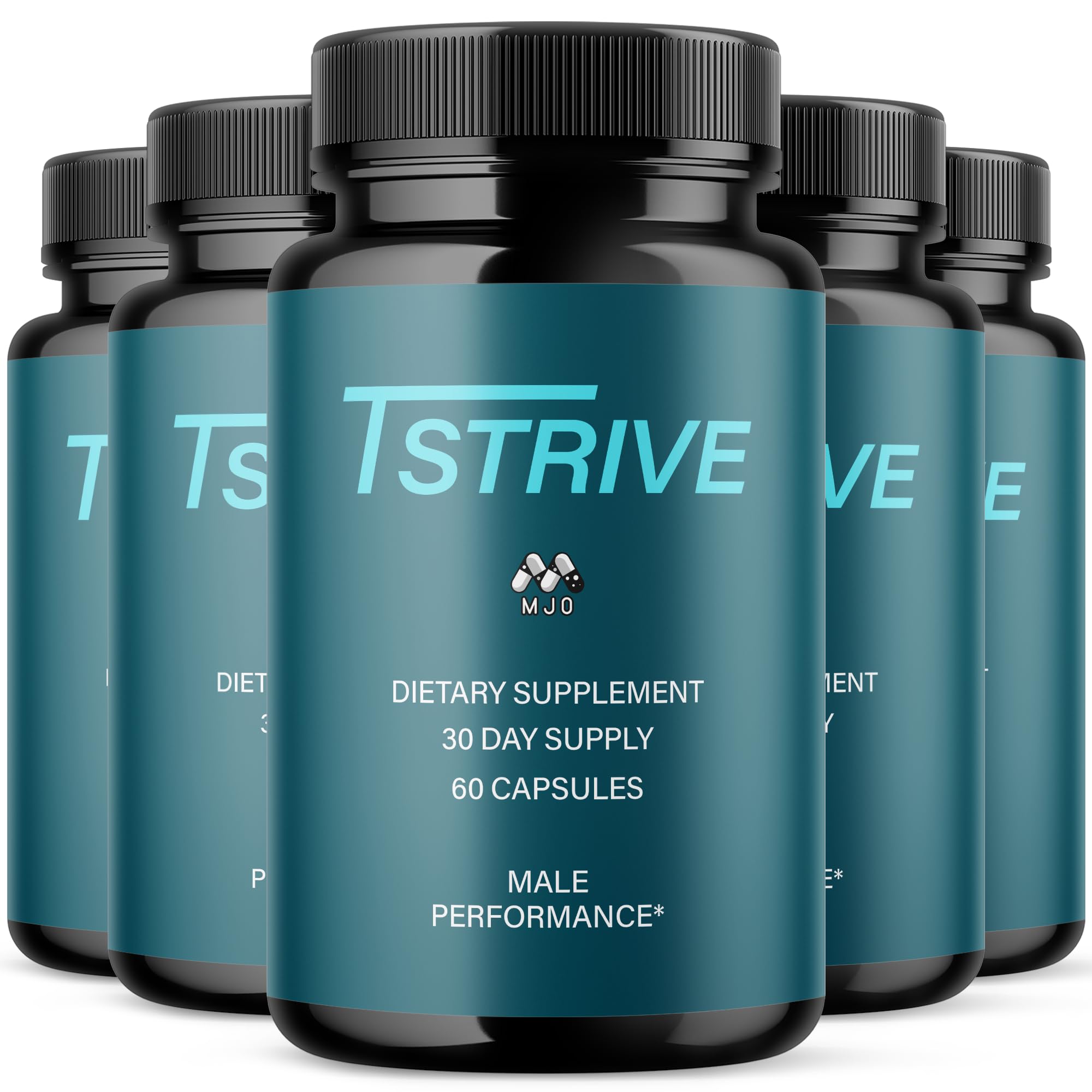 (5 Pack) Tstrive for Men, Official T Strive Pills for Men with All Natural Ingredients, Maximum Strength Tstrive Men's Supplement with Vitamins Supporting Wellness and Advanced Health (300 Capsules)
