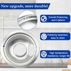 Mejiao 4 Pack (2) 6" & (2) 8" Electric Stove Burner Covers, Replacement Chrome Drip Pans for Whirlpool W10278125 W10196405 W10196406
