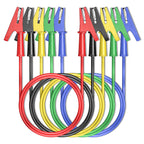 Goupchn Alligator Clips Electrical Test Leads Dual Ended Crocodile Wire Cable with Full-wrap Insulating Clips Flexible Copper Cable Wire 5PCS for Electrical Testing 3.3ft/1m