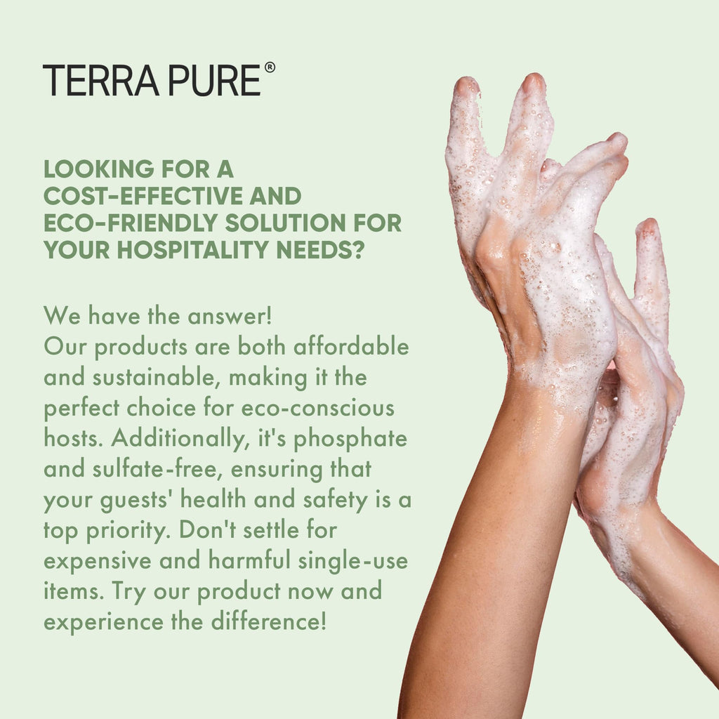 Terra Pure Hotel Hand & Body Wash Soap | Four Gallons | Designed to Refill Soap Dispensers (Set of 4)