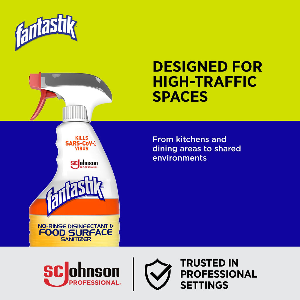 SC Johnson Professional Fantastik No Rinse Disinfectant Sanitizer, 32 oz