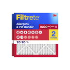Filtrete 20x20x1 Air Filter, MERV 11, MPR 1000, 2 HVAC Filters
