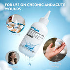 HTLARY Skin and Wound Cleanser 0.9% Saline Solution. Formulated to Manage cuts, abrasions, and Minor Burns While Providing Gentle Hydration and Preparation for Absorbent dressings
