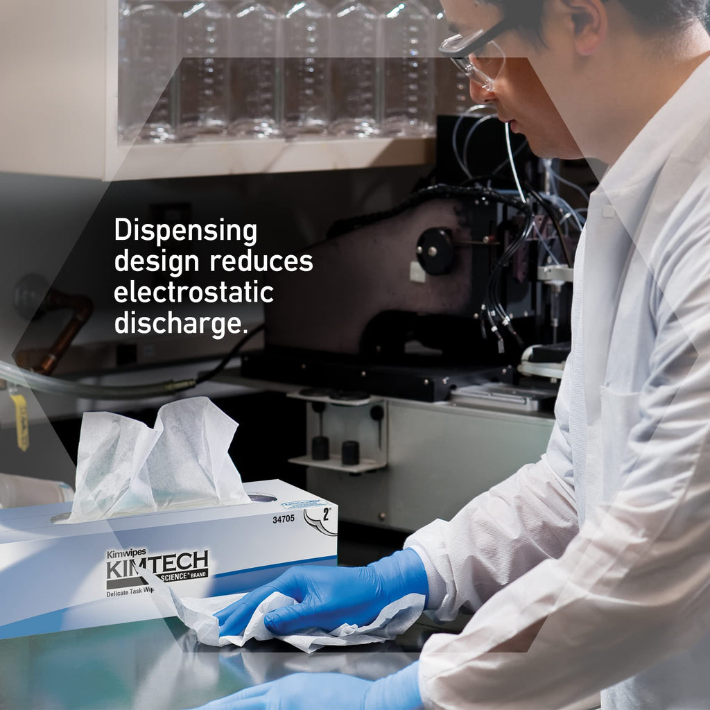 Kimtech Science Kimwipes Delicate Task Wipes, 15 Boxes x 120 Sheets (34705)