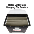 Staples File Folder Tote, Portable Filing Box for Letter Size Hanging Files