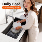 Snuggery Silicone Sink Protector for Kitchen Sink 28" x 15" – Flexible Sink Mat, Heat Resistant Grid, Non-Slip Rack, Easy to Clean Dishwasher Safe – Fits Farmhouse, Single & Double Bowl Sinks