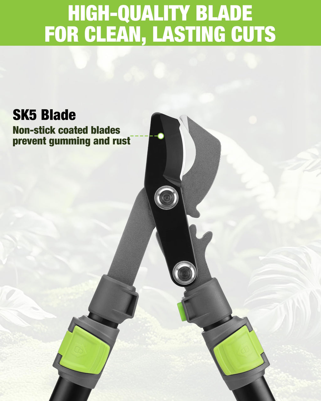 WORKPRO Extendable Bypass Lopper for Gardening, 25-37" Branch Cutter