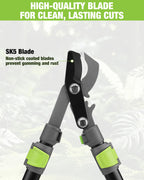 WORKPRO Extendable Bypass Lopper for Gardening, 25-37" Branch Cutter