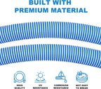 Poolvio Pool Vacuum Hose 40 Feet (12 x 40 Inch), 1.5 Inch Cuffs, Compatible with Most Inground Pool Automatic Cleaners, Blue