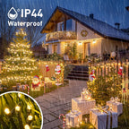 JMEXSUSS 2 Pack Solar String Lights Outdoor, Total 400LED 151FT, Warm White