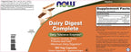 Now Dairy Digest Complete, 180 Veg Capsules, Lactose Digestion Support, Dairy Tolerance Enzymes