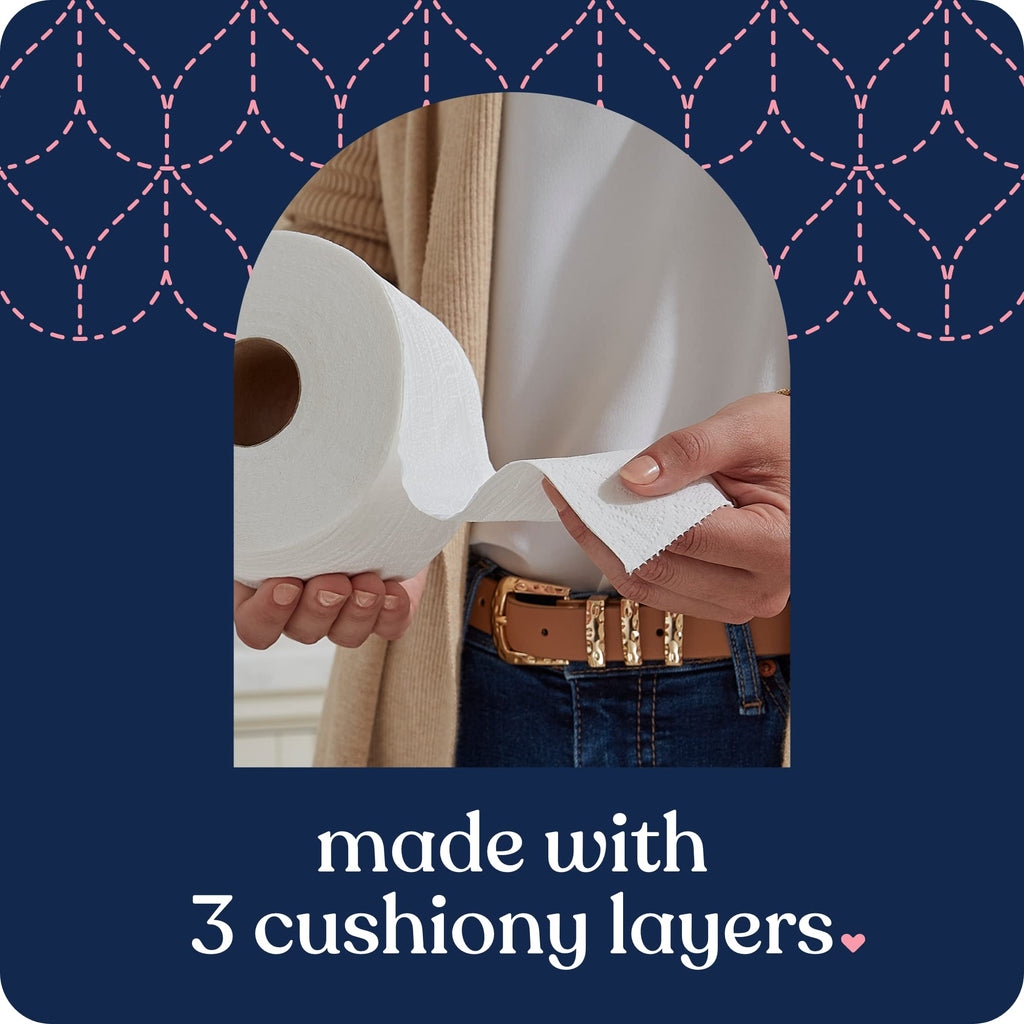 Quilted Northern Ultra Plush Toilet Paper with Sweet Lilac & Vanilla Scented Tube, 6 Mega Rolls = 24 Regular Rolls, 3 Ply Soft Toilet Tissue