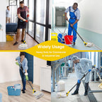 KeFanta Metal Mop Handle Commercial Heavy Duty,58" Industrial Mop Stick with Jaw Clamp,Wet Gripper Mops Head Replacement Holder for Floor Cleaning(6 Pack)