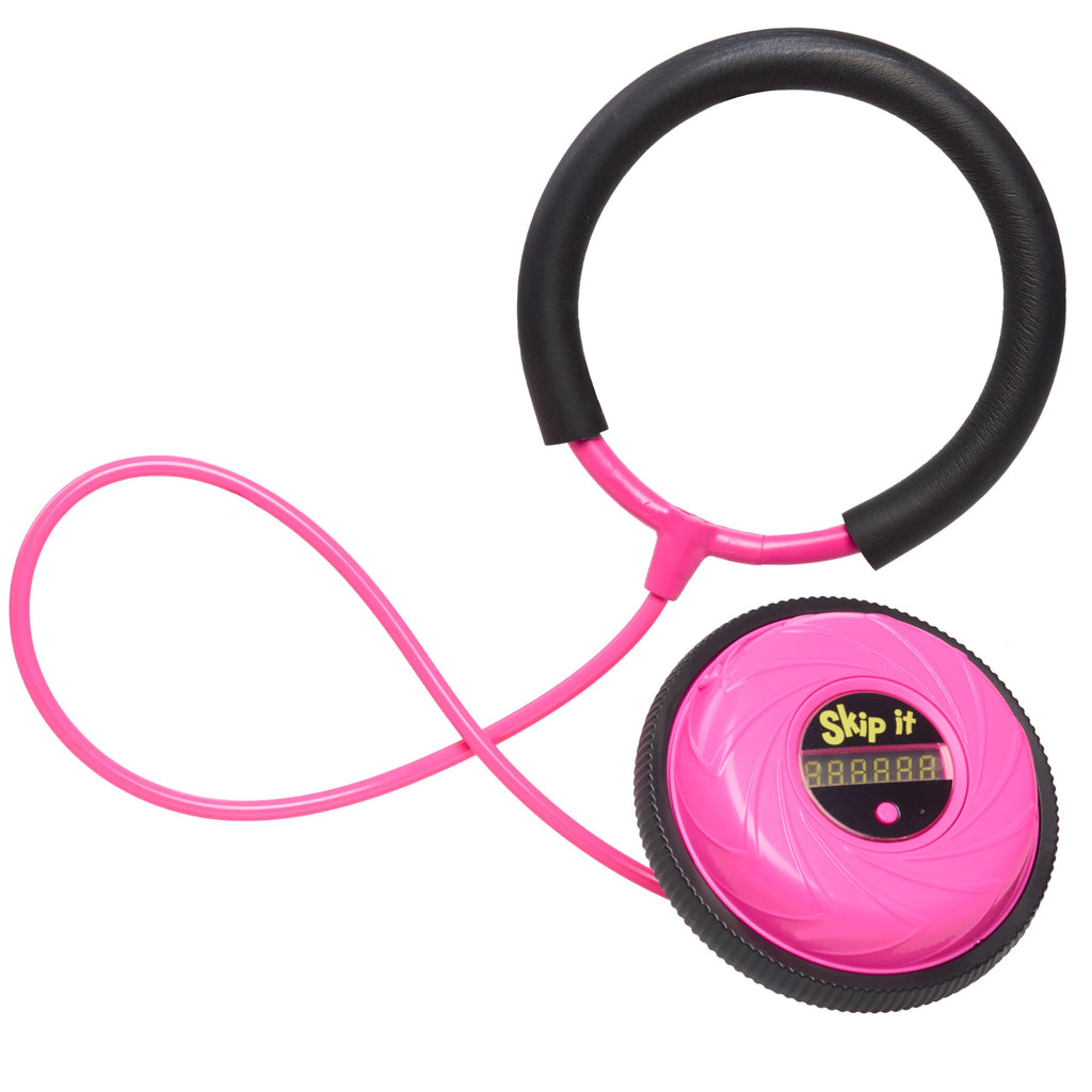 Skip It Retro Outdoor Toy, Light Up Ball and Digital Counter, Pink, Soft Foam Padded Ankle Ring, 79 cm Long, Screen Free Play, Toy for Boys, Girls, Kids Ages 5 and Up