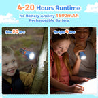ETENWOLF L1 Rechargeable Flashlight for Kids with Fun DIY Stickers