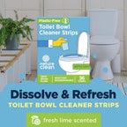 Nature Clean Natural Toilet Bowl Cleaners Strips 6 x 45 count, Plastic-Free Packaging, Refresh Toilets & Bathroom. No Splash