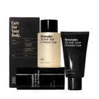 Nécessaire Body Essentials - Skin Care Gift Set For Women + Men - Travel-Size Body Wash, Body Lotion + Deodorant | Dermatologist-Tested. Hypoallergenic | Vegan | Aluminum-Free Deodorant (Santal)