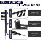 Wovnet Hearing Amplifier Cleaning Tools, Compatible with Audien Hearing Aid Kit Includes 6 Sizes Silicone Dome, Cleaning Brush with Screwdriver Wax Guards Filter and Carrying Case(12 Pcs)