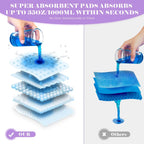 Elzrghs Commode Liners with Absorbent Pads for Bedside Commode, Commode Toilet,50 La-Vender Scented Bedside Commode Liners and 50 Commode Pads, White