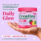 Creatine for Women, Creatine Monohydrate Gummies with Collagen, Vitamin D3 & Calcium for Muscles, Booty & Energy, Flavored Sugar Free Creatine Gummies Post & Pre Workout Supplements (Pack of 2)