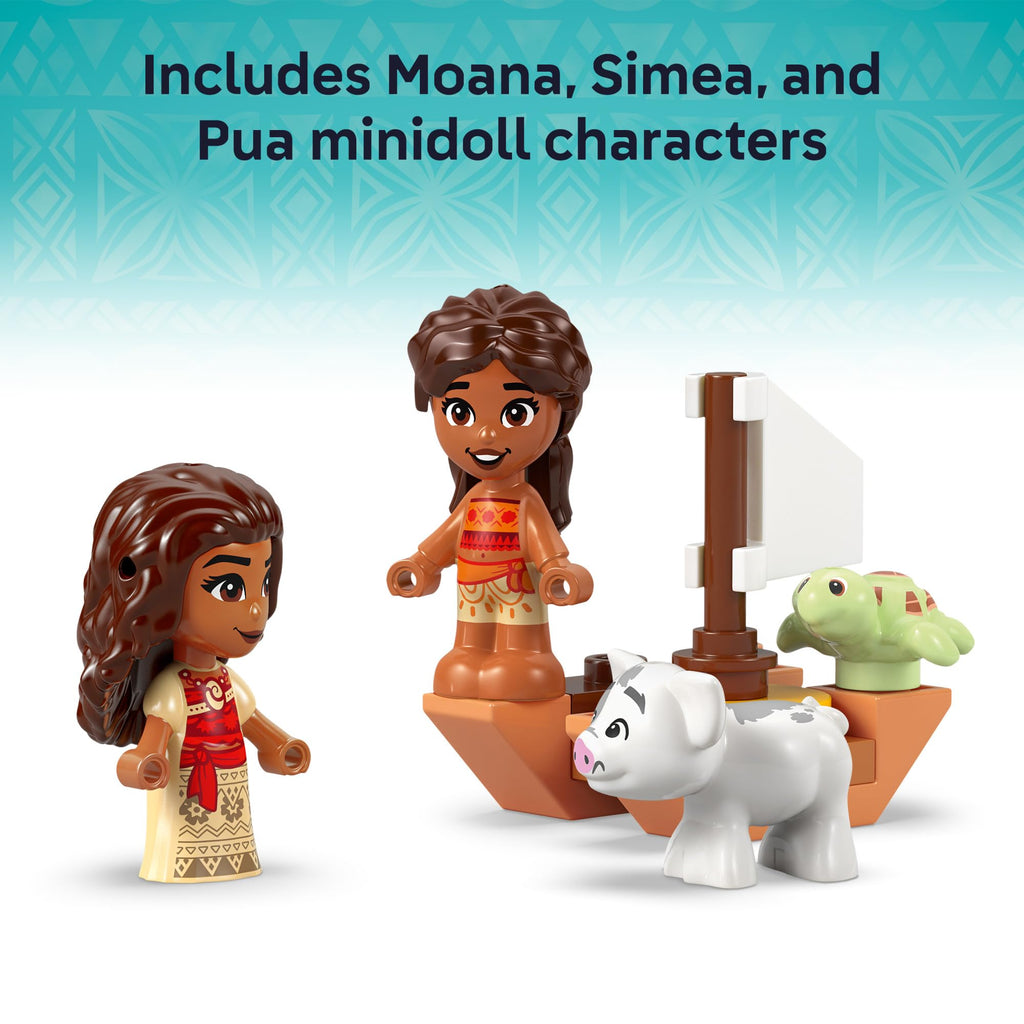LEGO Disney Moana's Island Fun Building Toy Playset - Princess Moana Toy for Kids, Girls and Boys, Ages 5+ - with 2 Disney Micro-Dolls and Pua Animal Figure - Gift Idea for Birthdays - 43260