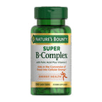 Nature's Bounty Super B Complex with Vitamin C & Folic Acid, Immune & Energy Support, 150 Tablets (Pack of 2)