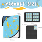 Trading Card Binder 9 Pocket,Card Binder 900 Pockets,Card Book Holder Cards with 50 Removable Sleeves,3-Ring Zip Design MTG/TCG/Sport Collectible Trading Card Albums Gifts for Boys and Girls (Blue)