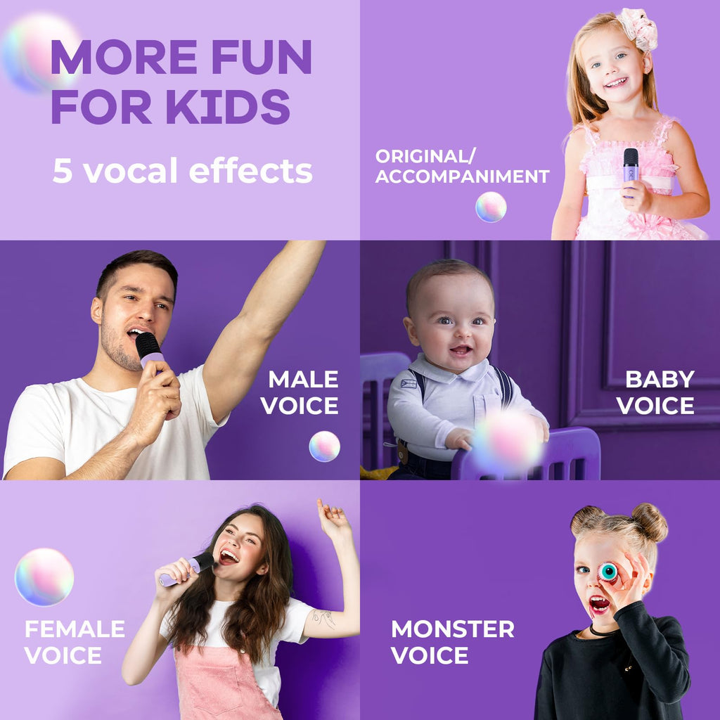 YLL Karaoke Machine for Kids, Birthday Gifts for Girls 3 4 5 6 7+Years Old