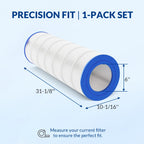 Swimara Pool Filter Cartridge Replacement for Pentair Clean & Clear and Posi-Clear RP Series, 5oz Trilobal Heavy-Duty Fabric, 200 Sq. Ft., CC200 PAP200