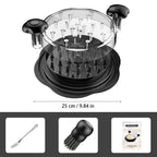 Chicken Shredder Tool Twist Large Meat Shredder with Brush&Fork, Black