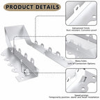 25pcs 2x8 Joist Hangers with Screws, 20-Gauge Galvanizing Face Mount Joist Hanger for Wood Posts, Hurricane Rafter Ties Clips, 2x8 Brackets for Floor Deck and Ceiling Trusses, Lumber Beam Connectors